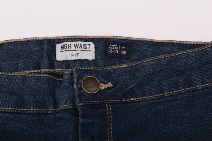 شلوار جینز کشی 13740 سایز 9 تا 14 سال کد 2 مارک HIGHWAST
