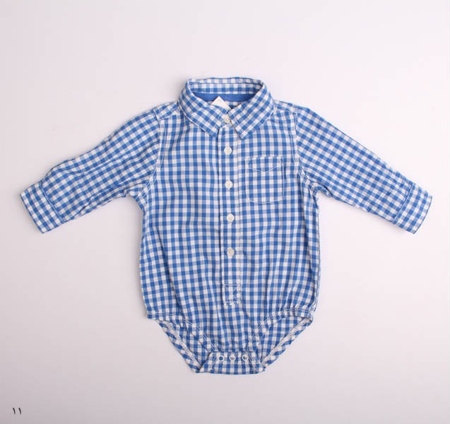 پیراهن زیردکمه دار پسرانه 12061 سایز 6 تا 24 ماه مارک OSHKOSH