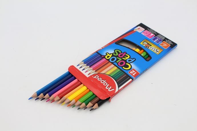 مداد رنگی12عددی جعبه مقوایی برند مپد کد17487