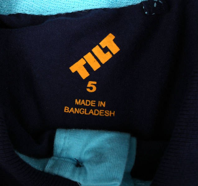 تی شرت یقه دار پسرانه 12636 سایز 0 تا 5 سال  مارک TILT