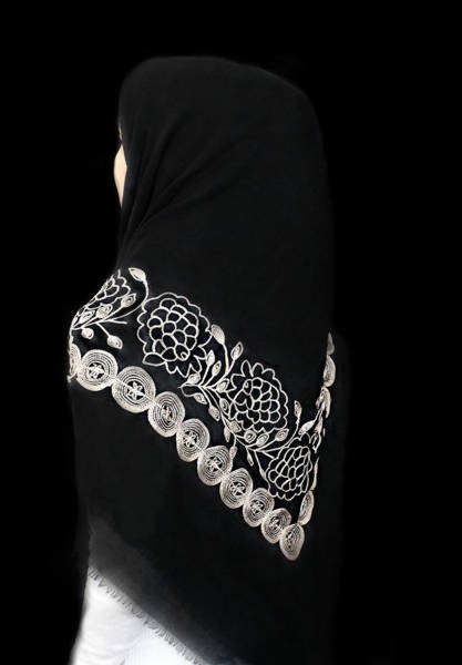 روسری نخی خامه دوزی 12625