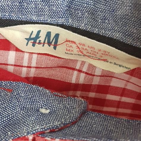 پیراهن پسرانه 11779 سایز 2 تا 10 سال کد 2 مارک H&M