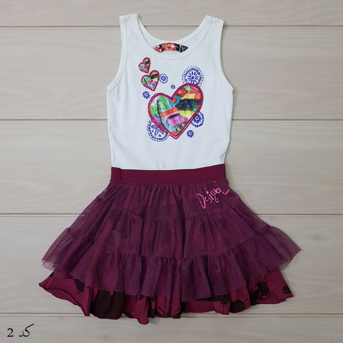 سارافون دخترانه 20415 سایز 2 تا 7 سال مارک Desigual