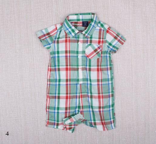 رامپر طرح پیراهن پسرانه 11276 سایز بدوتولد تا 18 ماه مارک BABY GAP