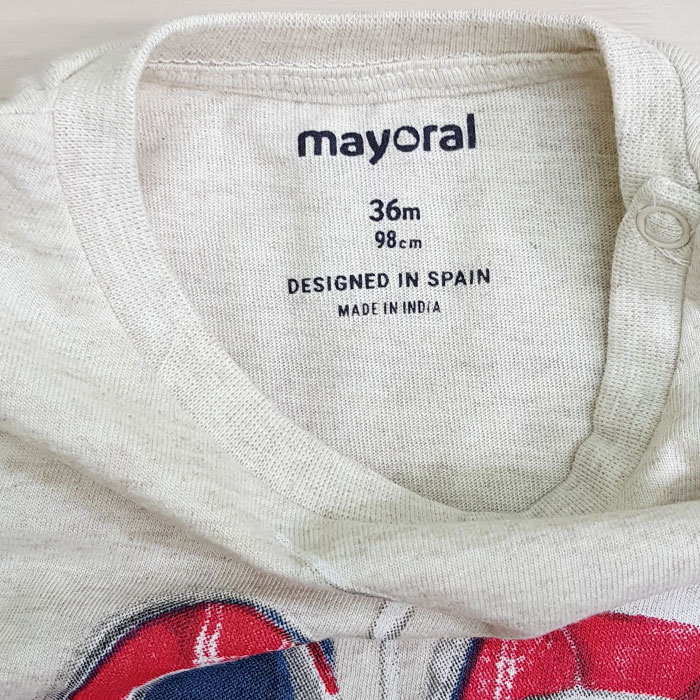 تی شرت پسرانه 20512 سایز 6 تا 36 ماه مارک Mayoral