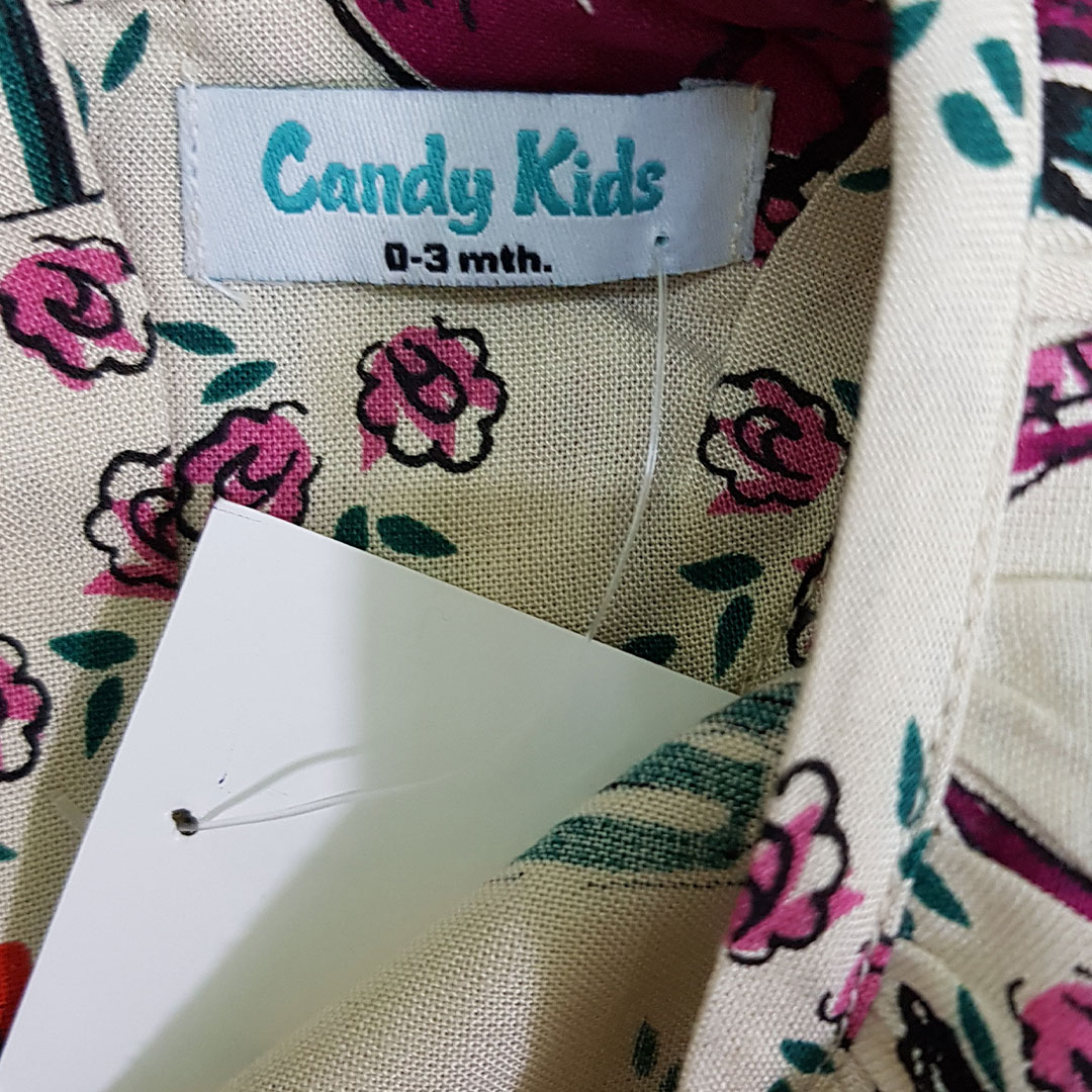 ست دخترانه 20732 سایز بدوتولد تا 3 سال مارک CANDY KIDS