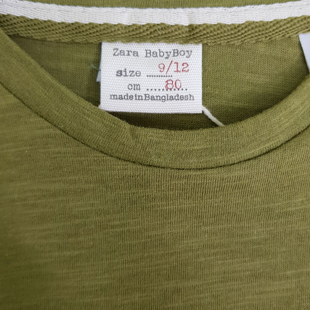 تی شرت پسرانه 21058 سایز 3 ماه تا 4 سال مارک ZARA