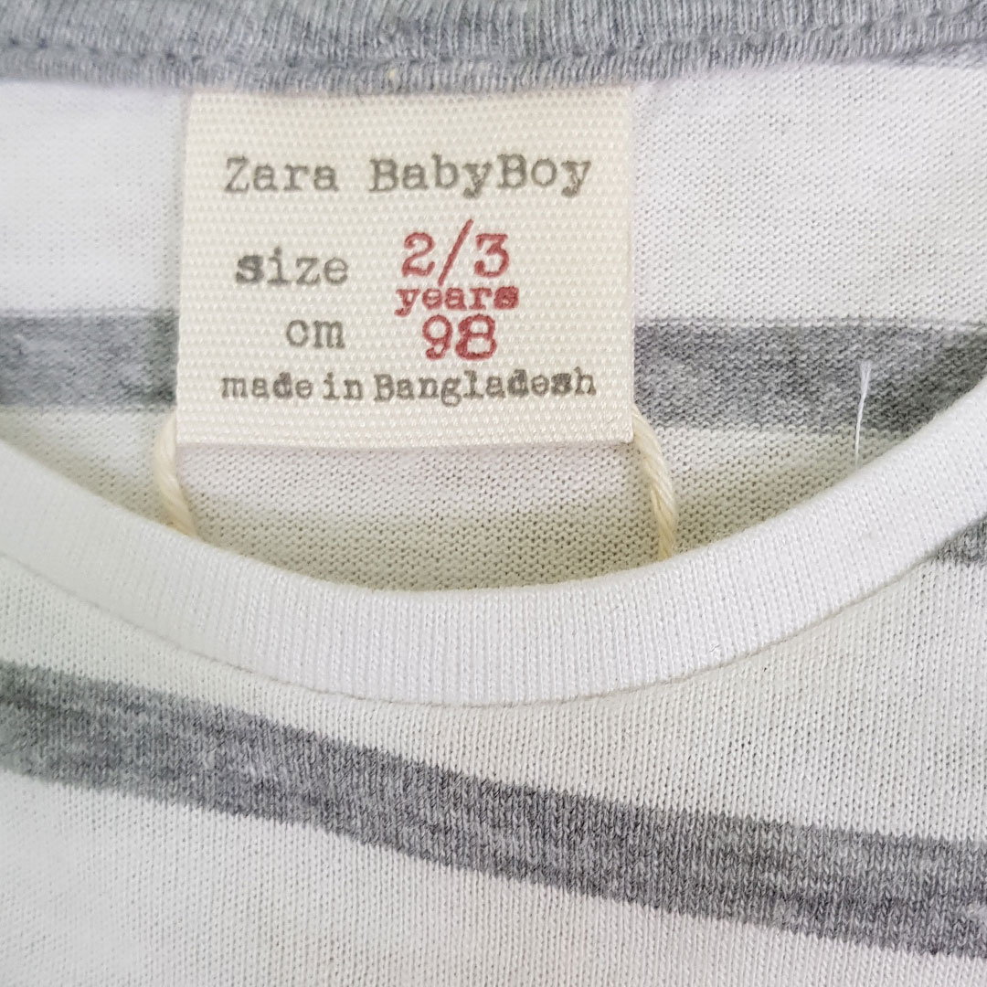تی شرت پسرانه 21195 سایز 3 ماه تا 4 سال مارک ZARA