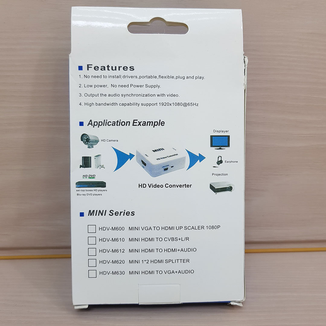 تبدیل VGA TO HDMI MINI BLUE کد 51044