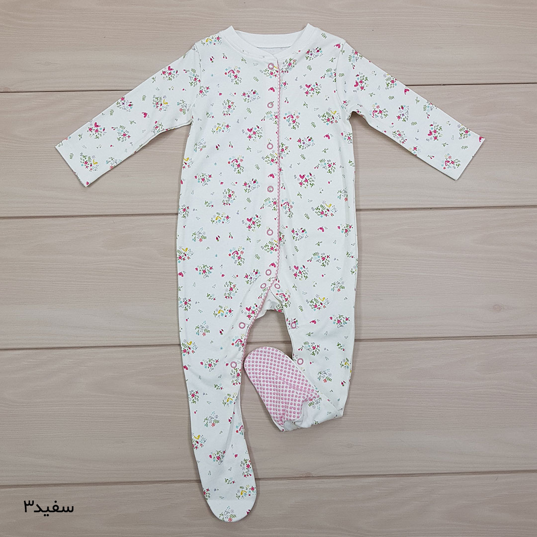 سرهمی جورابدار 21673 سایز بدوتولد تا 18 ماه کد 13 مارک MOTHERCARE