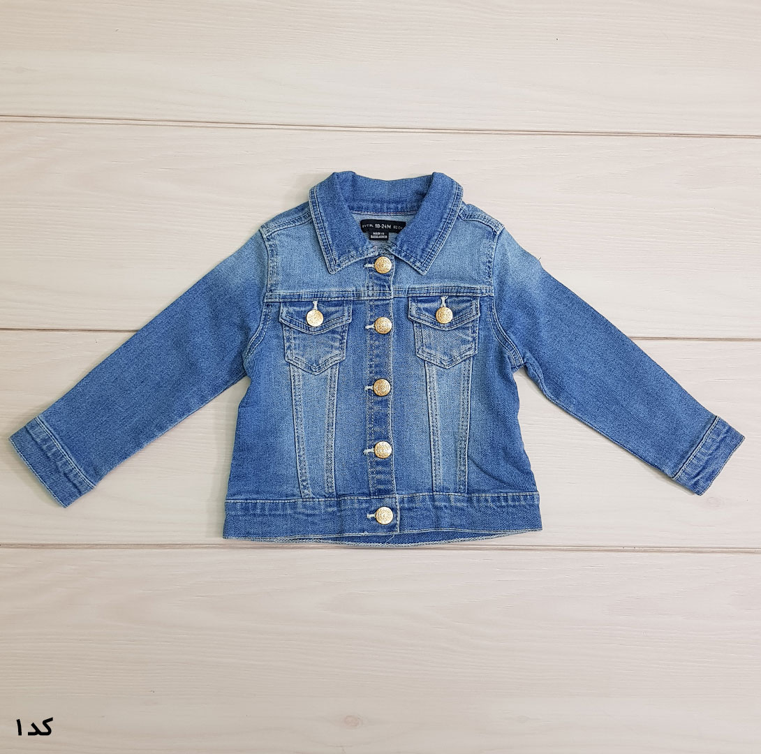 ژاکت جینز دخترانه 22270 سایز 9 تا 36 ماه مارک DENIM CO