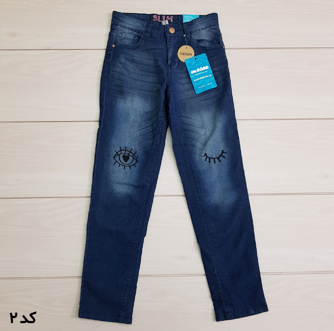 شلوار جینز لاینردار دخترانه 22797 سایز 3 تا 9 سال مارک ACOOLA