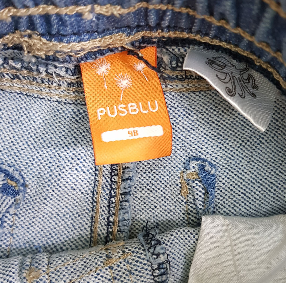 شلوار جینز کمرکش 22758 سایز 2 تا 4 سال مارک PUSBLU