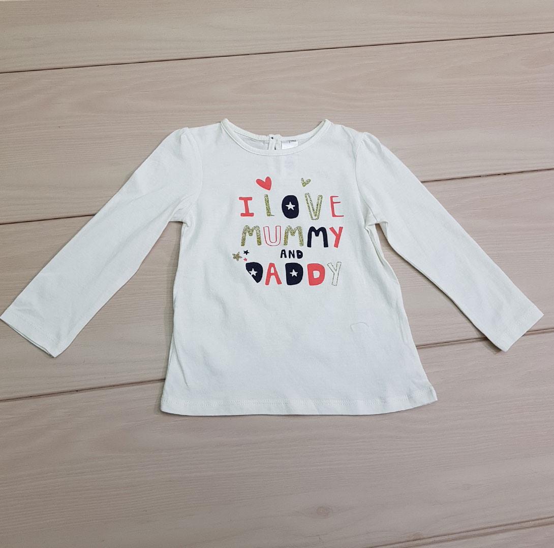 بلوز دخترانه 22528 سایز 12 ماه تا 2 سال مارک BABY CLUB