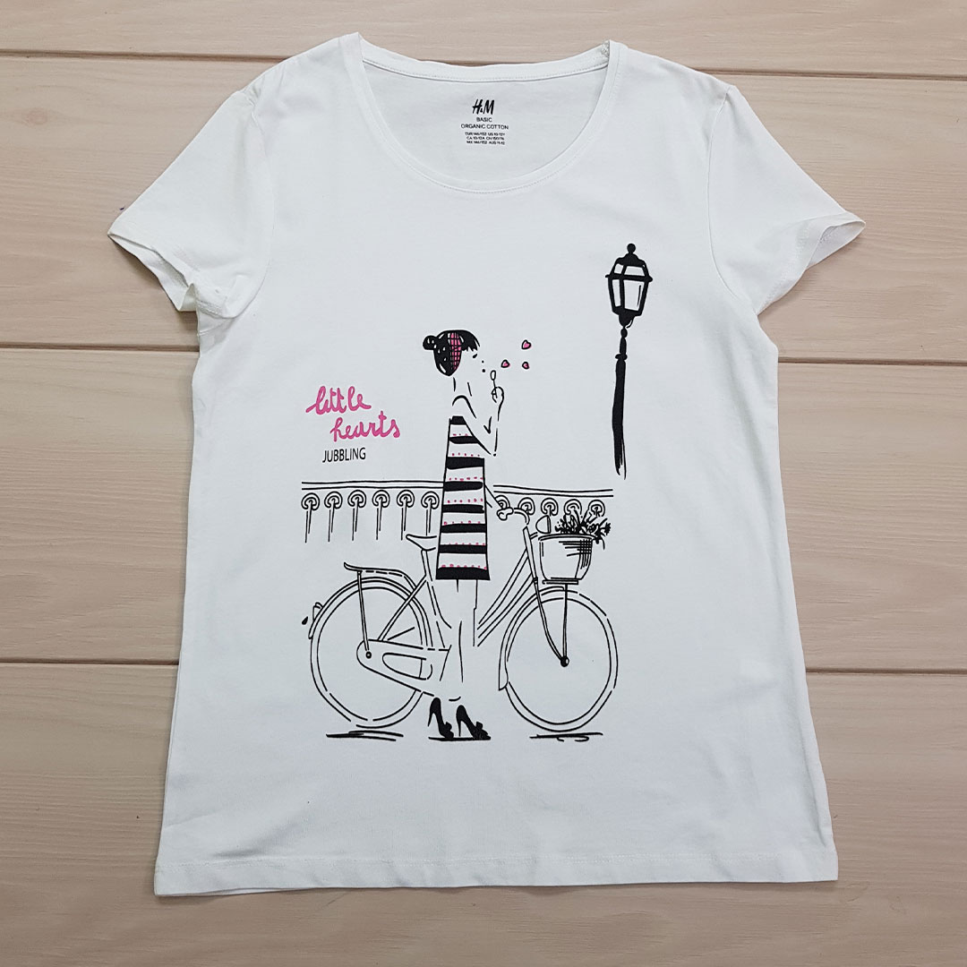 تی شرت دخترانه 23086 سایز 9 تا 16 سال مارک H&M
