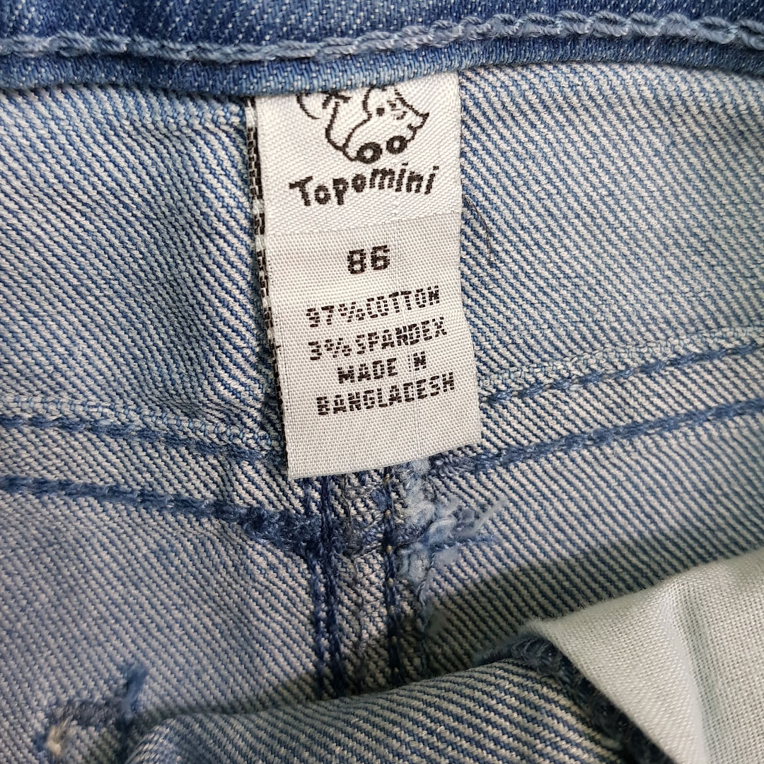 شلوار جینز کمرکش دخترانه 23578 سایز 9 ماه تا 3 سال مارک TOPOMINI