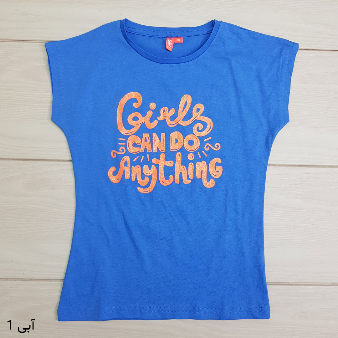 تی شرت دخترانه 23471 سایز 4 تا 10 سال مارک GIRLS
