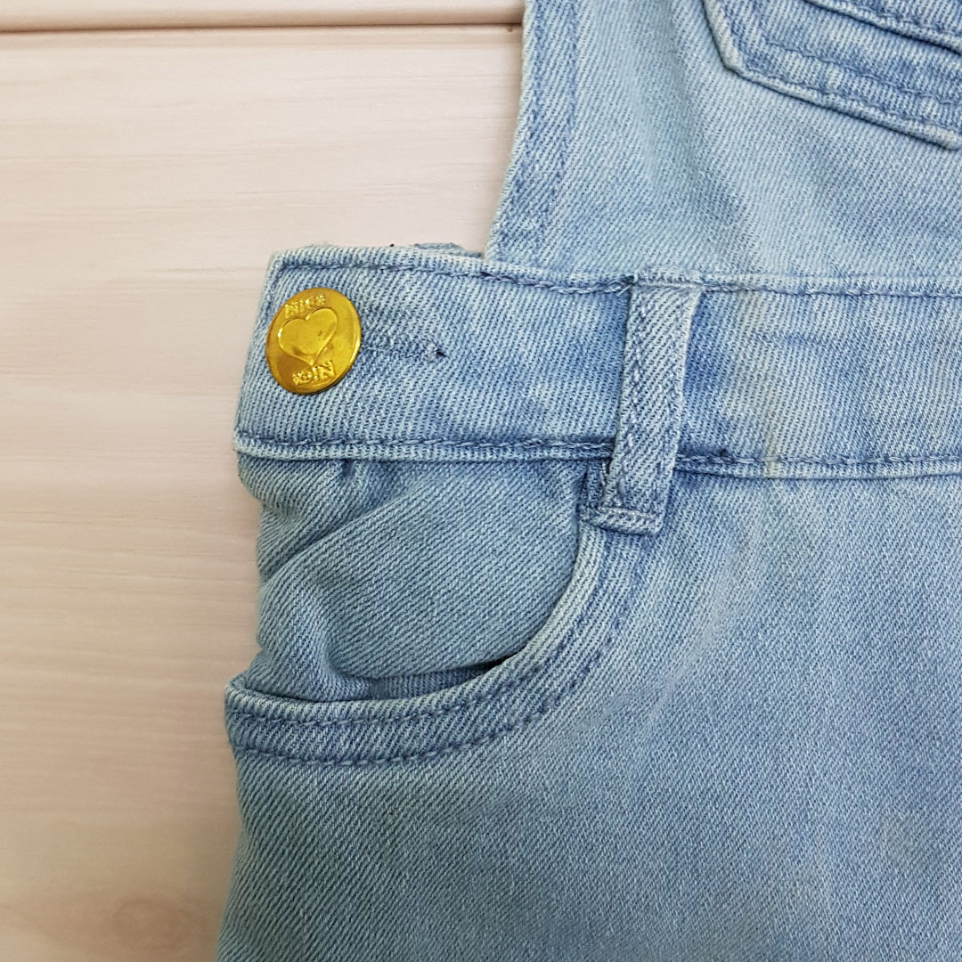 پیشبندار جینز دخترانه 24068 سایز 1 تا 10 سال مارک NICK