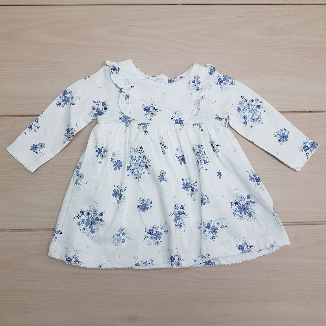 سارافون زیردکمه دار دخترانه 24340 سایز 1 تا 12 ماه مارک MOTHERCARE