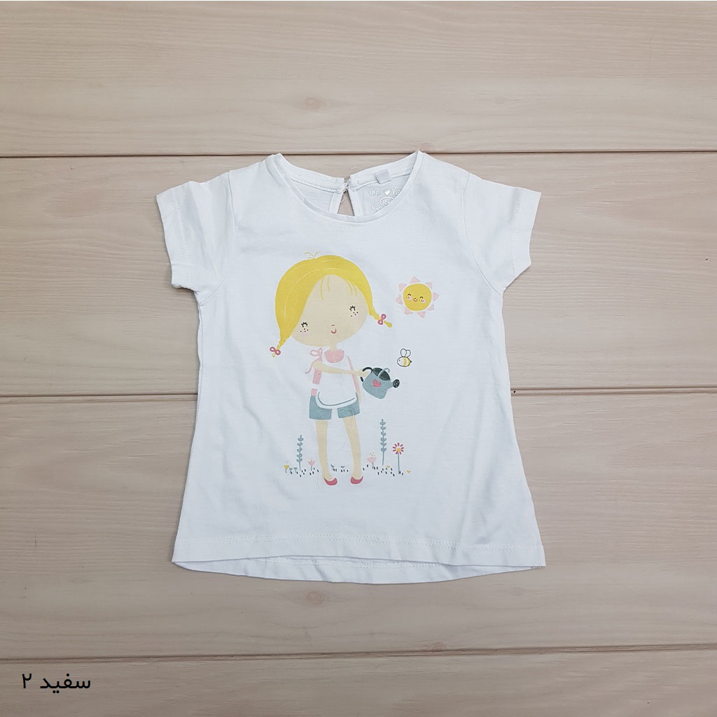 تی شرت دخترانه 24561 سایز 6 ماه تا 4 سال مارک UNIT KIDS