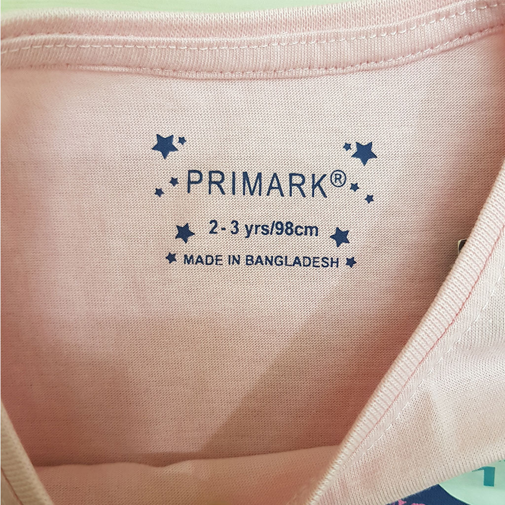 تی شرت دخترانه 24619 سایز 1.5 تا 8 سال مارک PRMARK