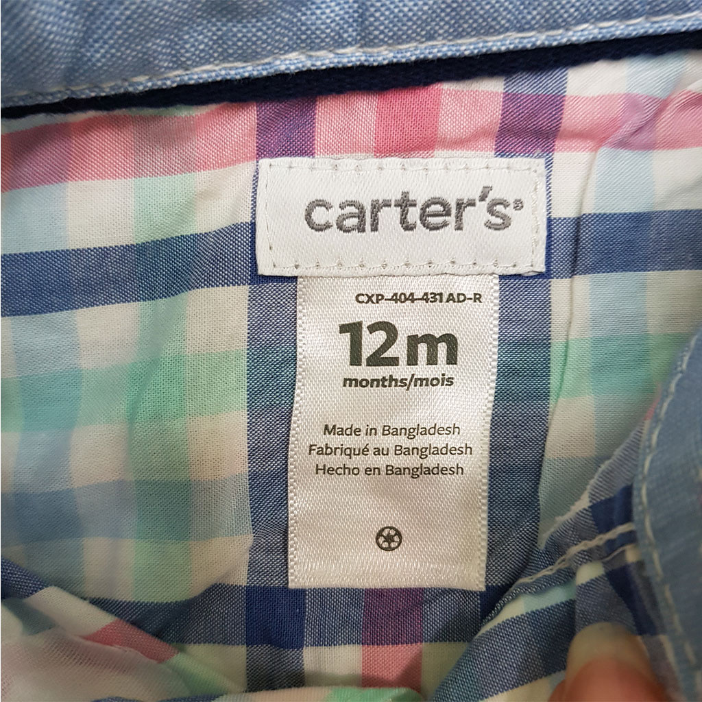 پیراهن پسرانه 24732 سایز 3 ماه تا 14 سال مارک Carters