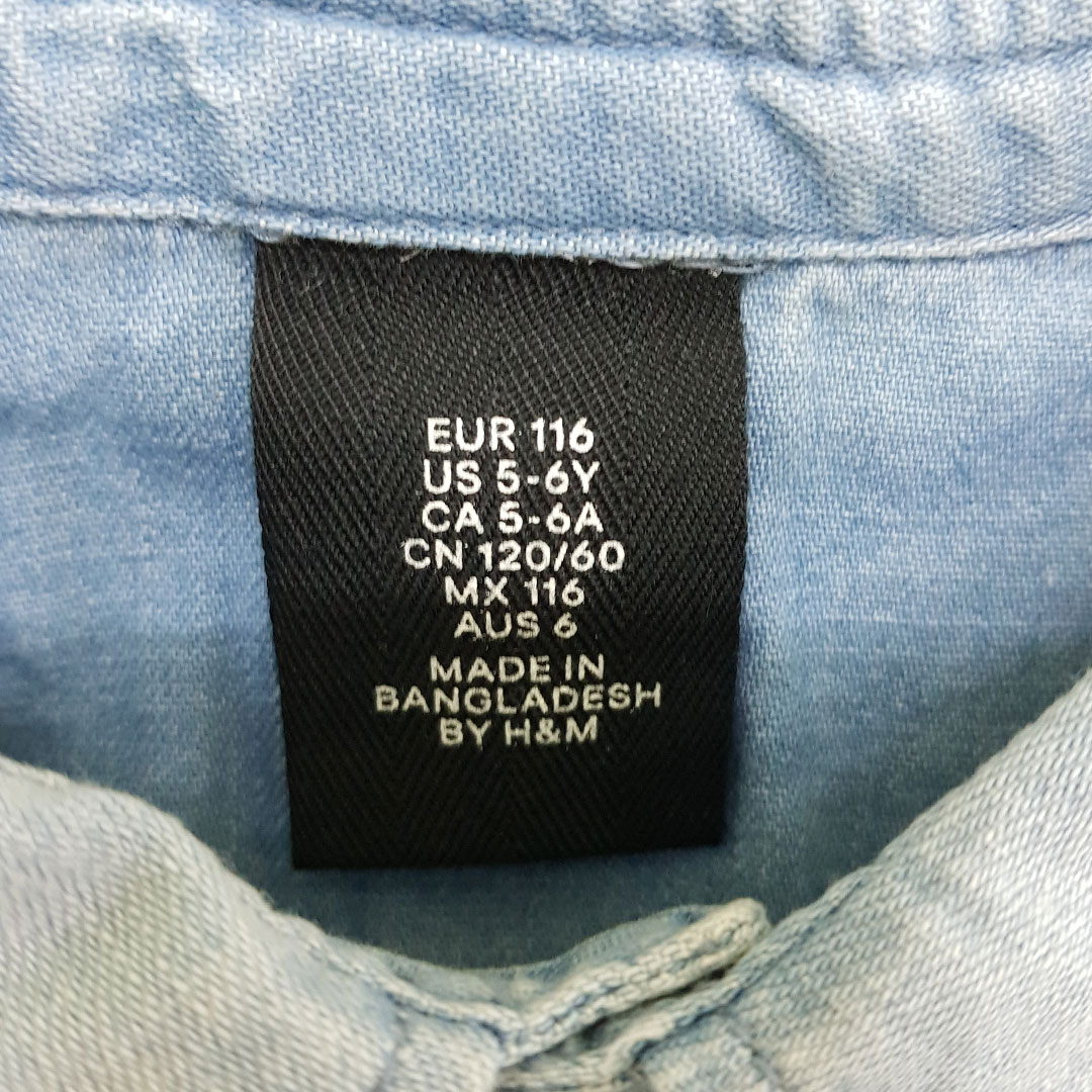 پیراهن جینز 25226 سایز 1.5 تا 14 سال مارک H&M
