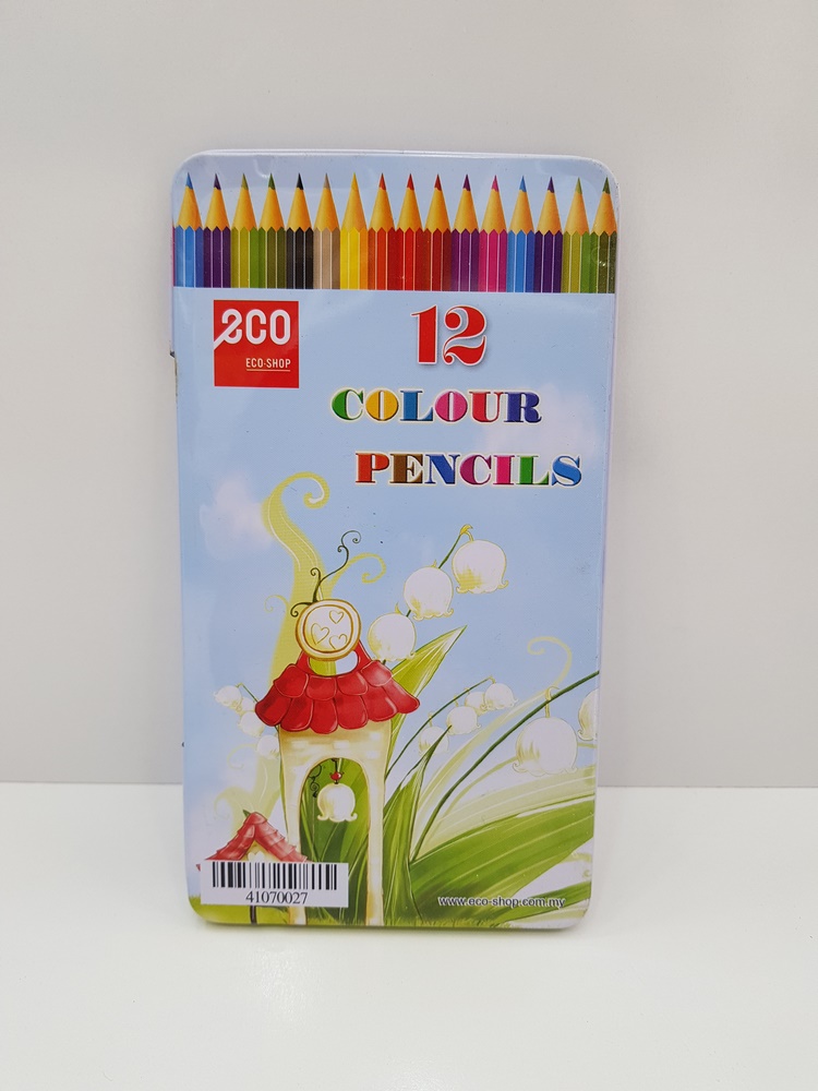 مداد رنگی جعبه فلزی 12 عددی 404507