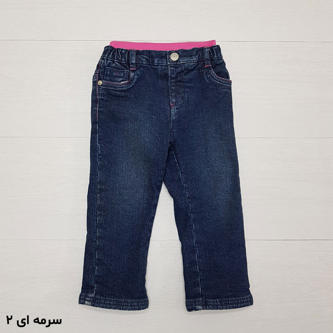 شلوار جینز  تو پنبه ای ضخیم 25530 سایز 1 ماه تا 8 سال مارک MOTHERCARE