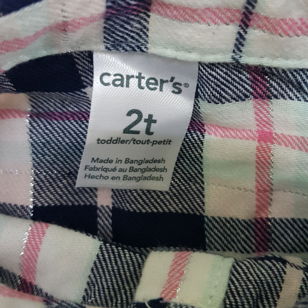 پیراهن گرم دخترانه 25534 سایز 9 ماه تا 8 سال مارک Carters