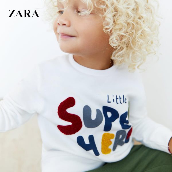 پلیور توپنبه ای پسرانه 25859 سایز 6 ماه تا 4 سال مارک ZARA