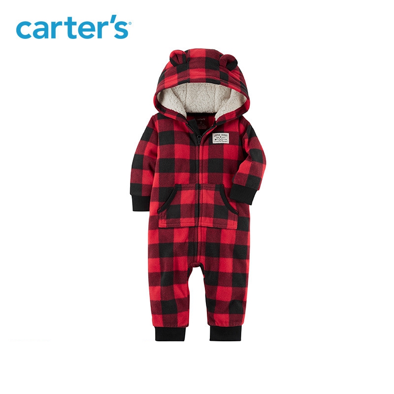 سرهمی کلاه دار پسرانه 26115 سایز 12 تا 24 ماه کد 3 مارک Carters