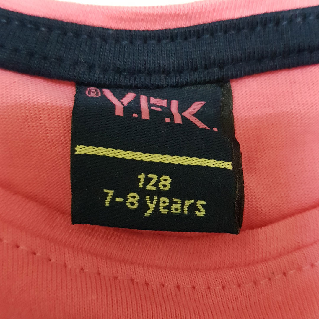 تی شرت دخترانه 26555 سایز 7 تا 12 سال مارک Y.F.K