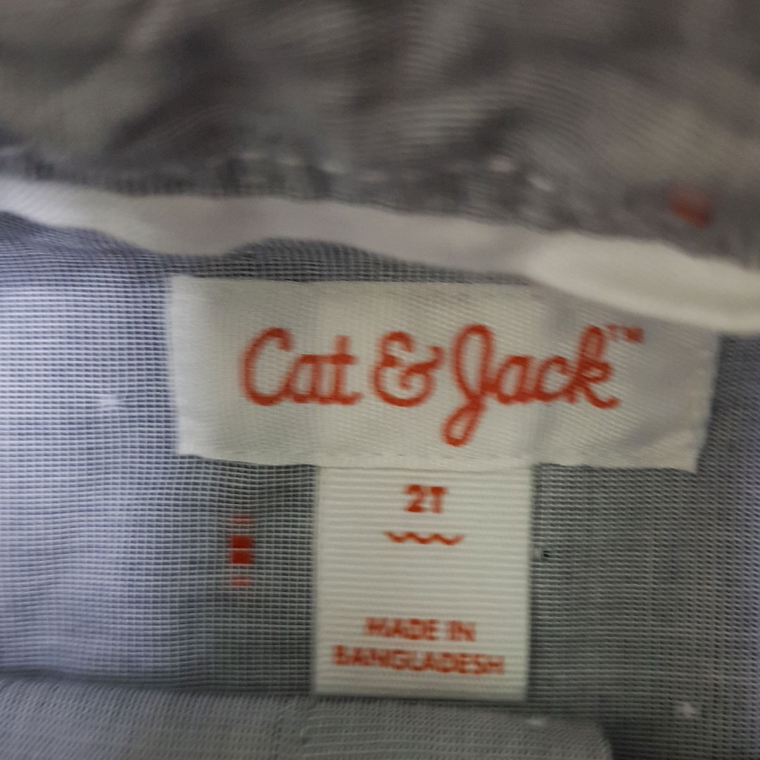 پیراهن پسرانه 26677 سایز 12 ماه تا 5 سال مارک CAT&JACK