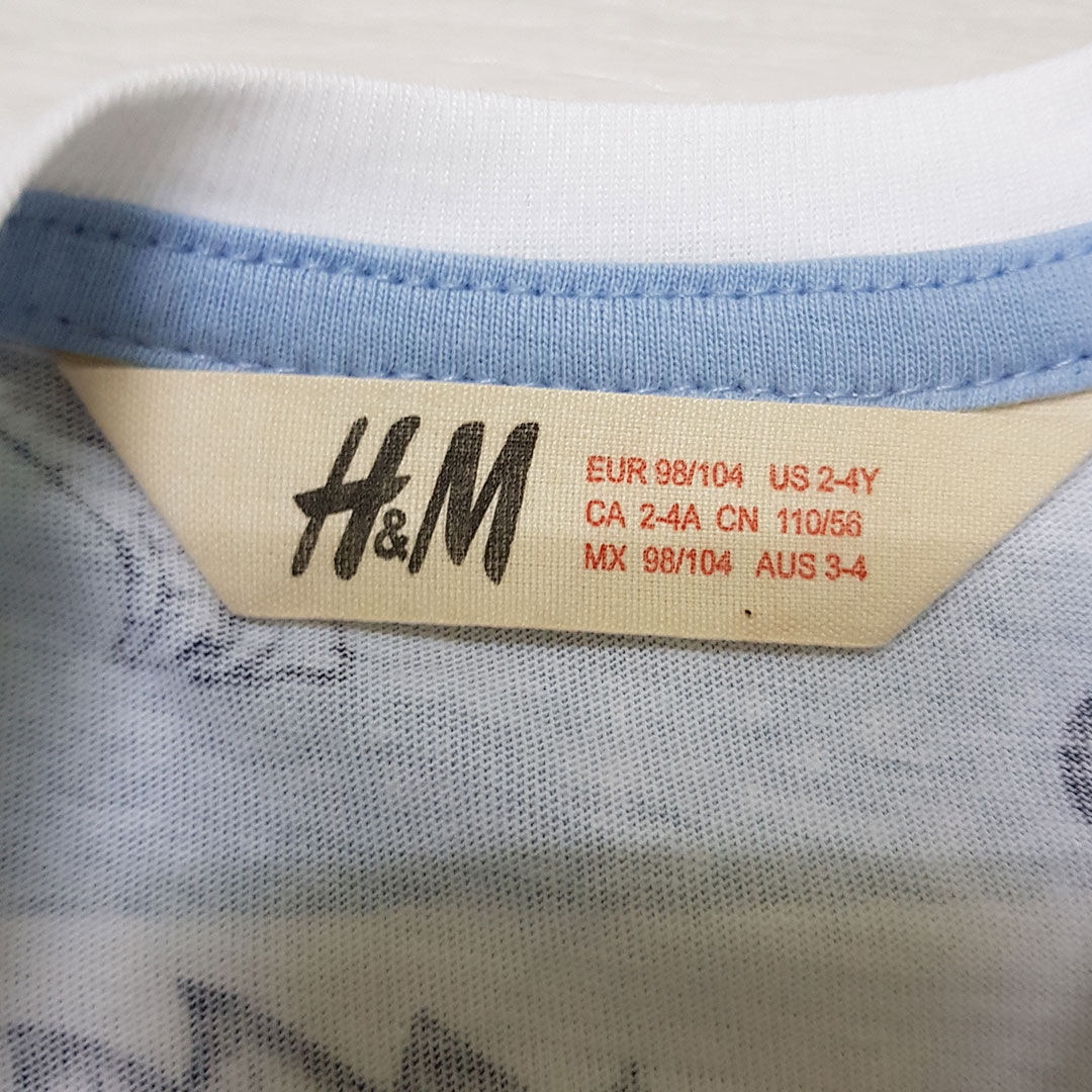 تی شرت پسرانه 26681 سایز 1.5 تا 12 سال مارک H&M