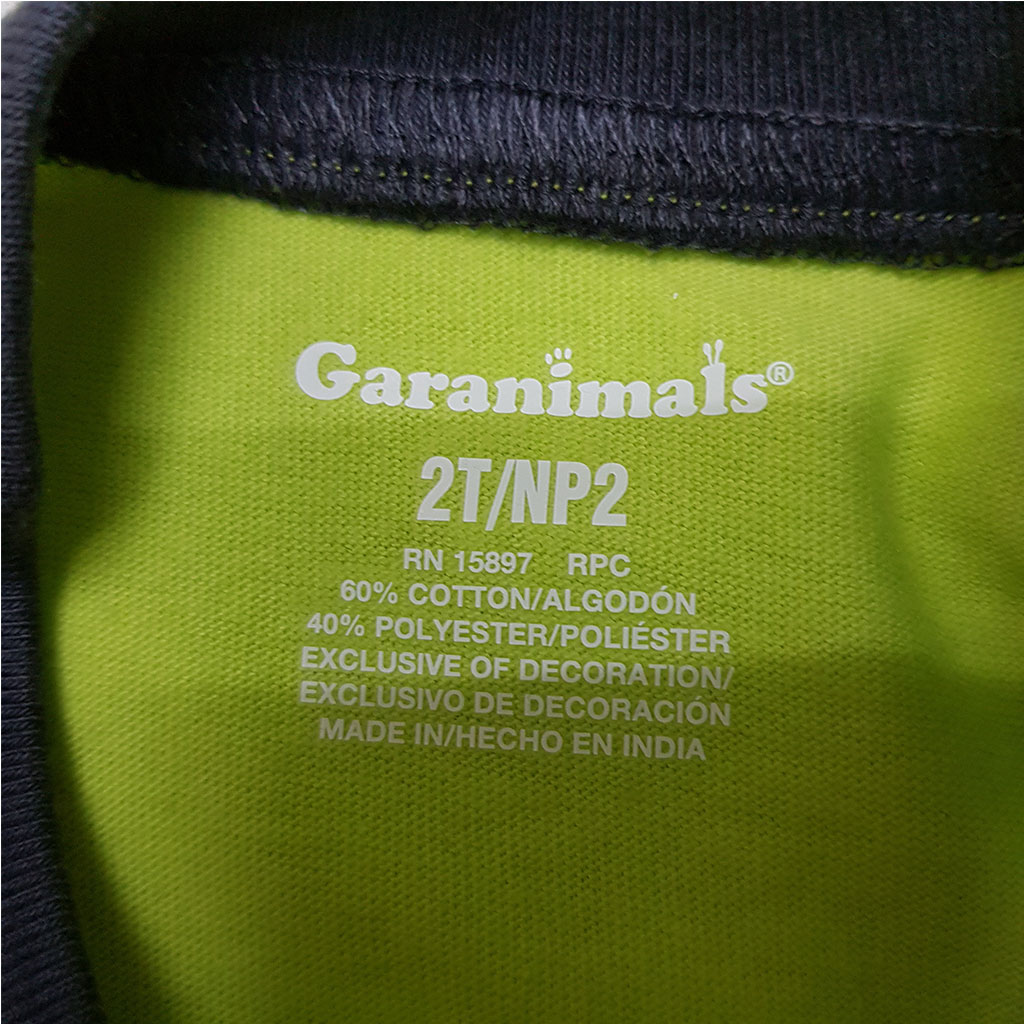 تی شرت پسرانه 27267 سایز 2 تا 5 سال مارک GARANIMALS