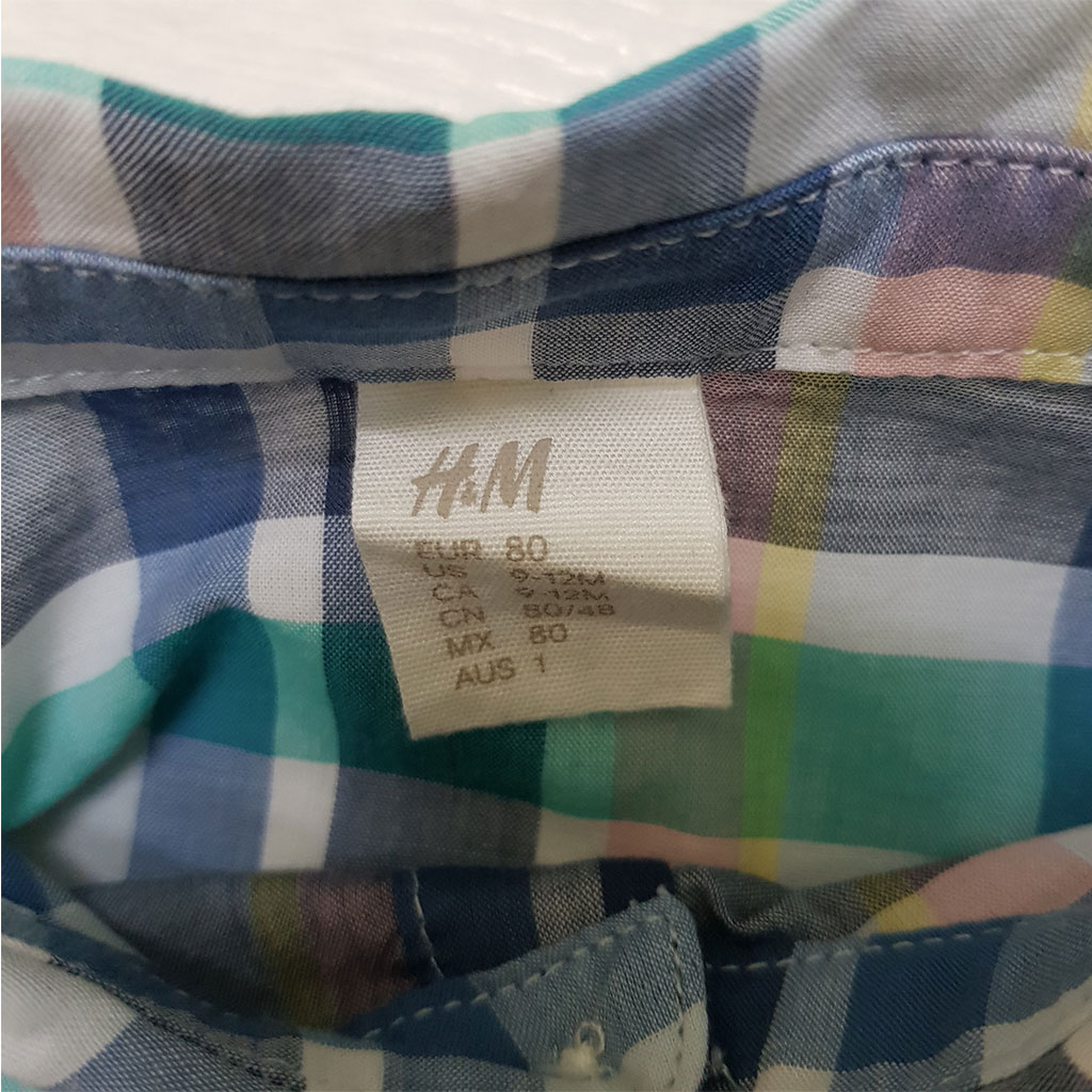 پیراهن پسرانه 27203 سایز 9 ماه تا 3 سال مارک H&M