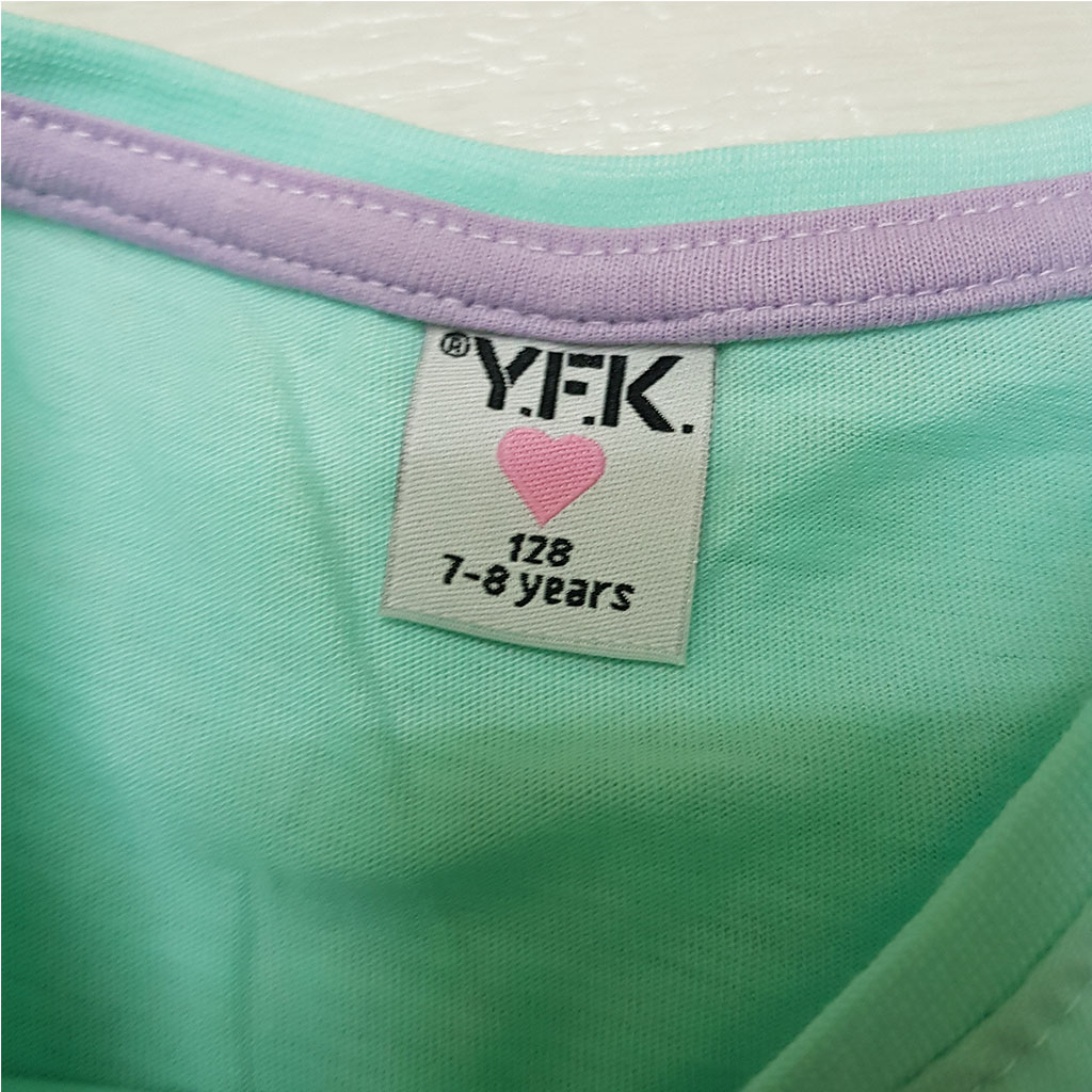 تی شرت دخترانه 27385 سایز 7 تا 14 سال مارک Y.F.K