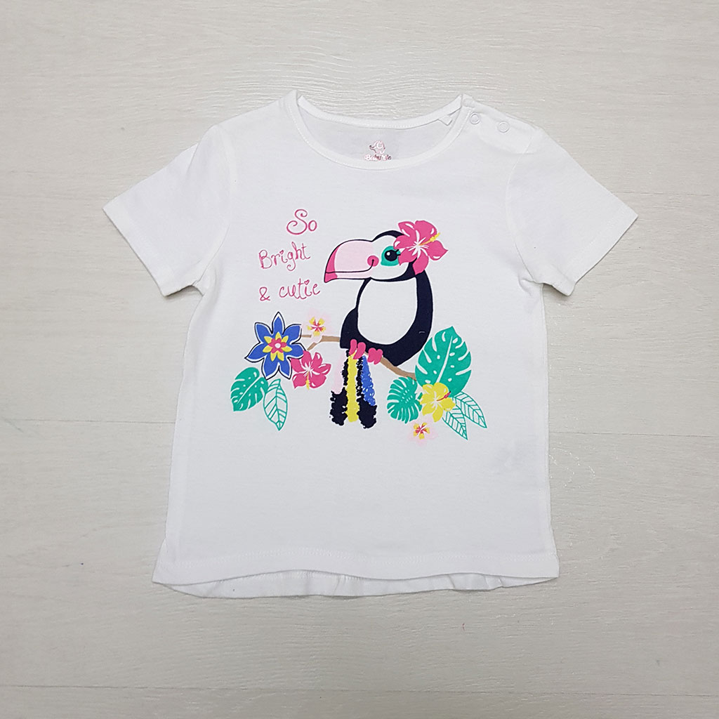تی شرت دخترانه 27470 سایز 9 ماه تا 2 سال مارک BABY GO