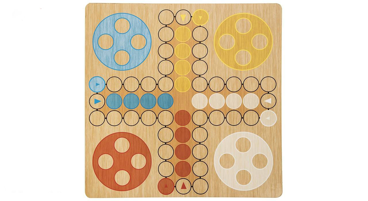 بازی منچ و مارپله کلاسیک تخته چوبی 6001335