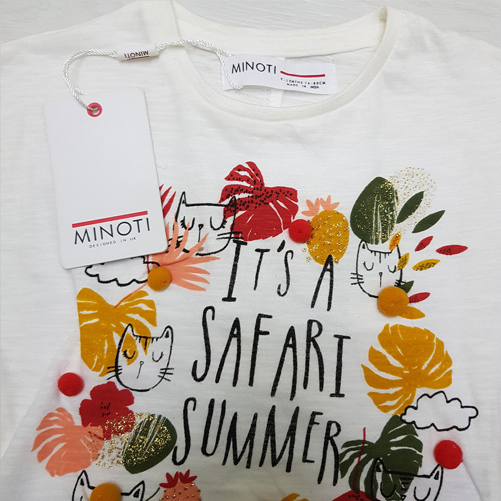 تی شرت دخترانه 27644 سایز 9 ماه تا 6 سال مارک MINOTI