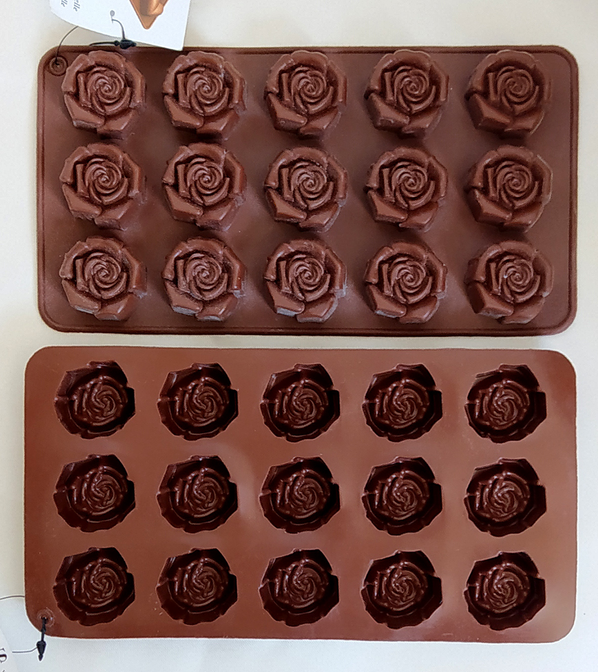 قالب شکلات سیلیکونی طرح گل رز کد 220385