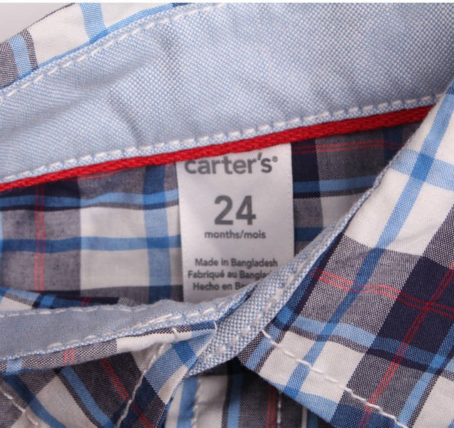 پیراهن زیردکمه دار پسرانه 12063 سایز بدوتولد تا 24 ماه مارک Carters   *
