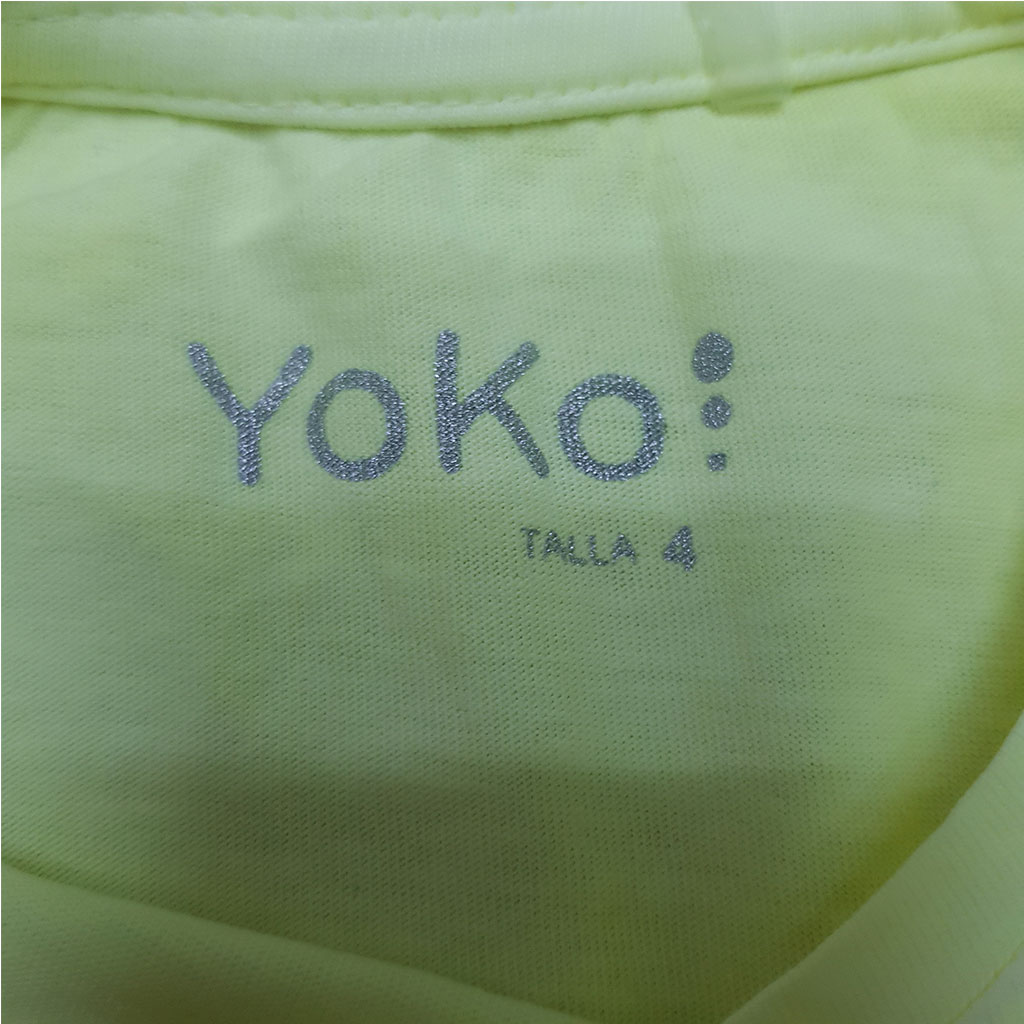 تی شرت دخترانه 27395 سایز 4 تا 10 سال کد 4 مارک yoko   *