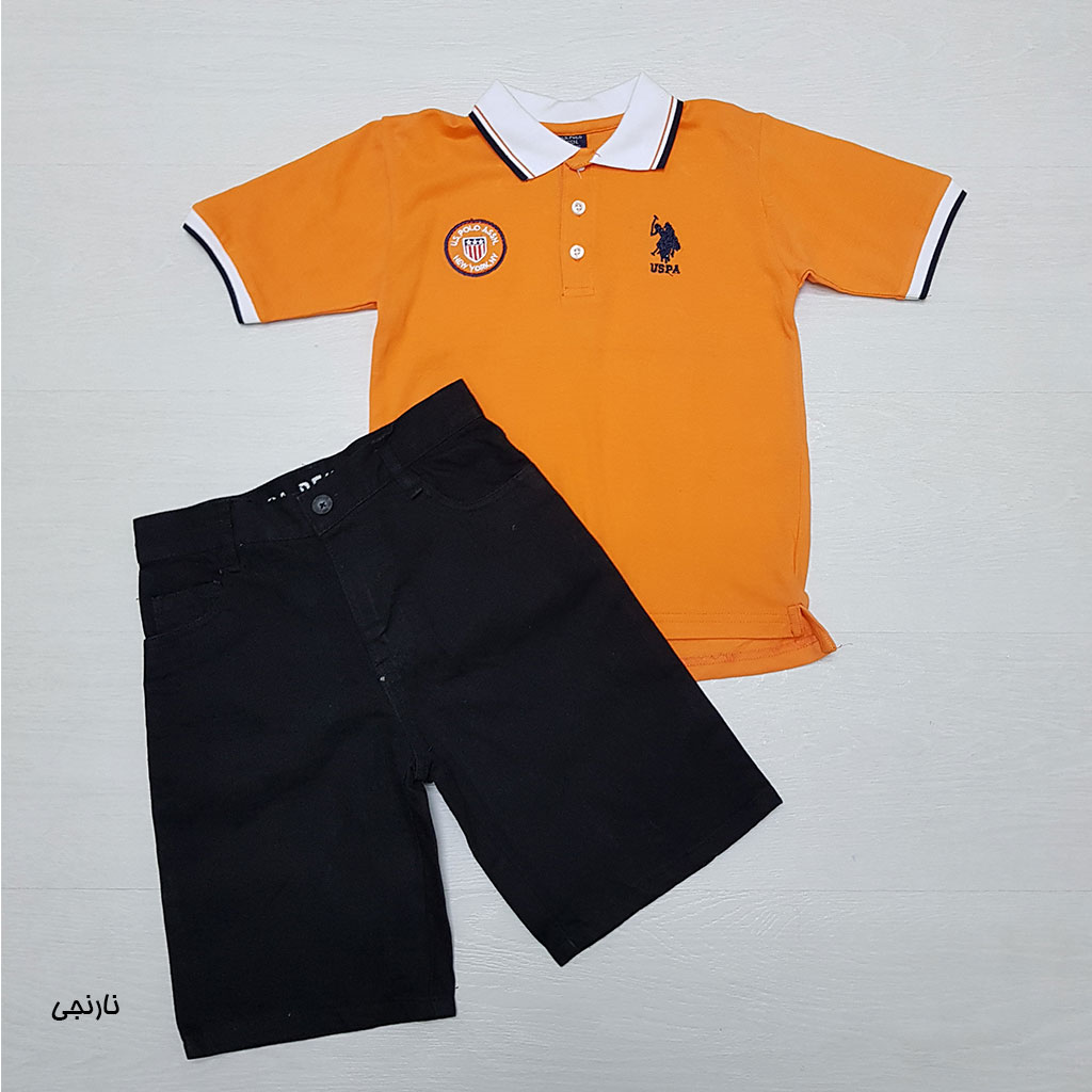 ست پسرانه 27334 سایز 3 ماه تا 7 سال مارک US POLO   *