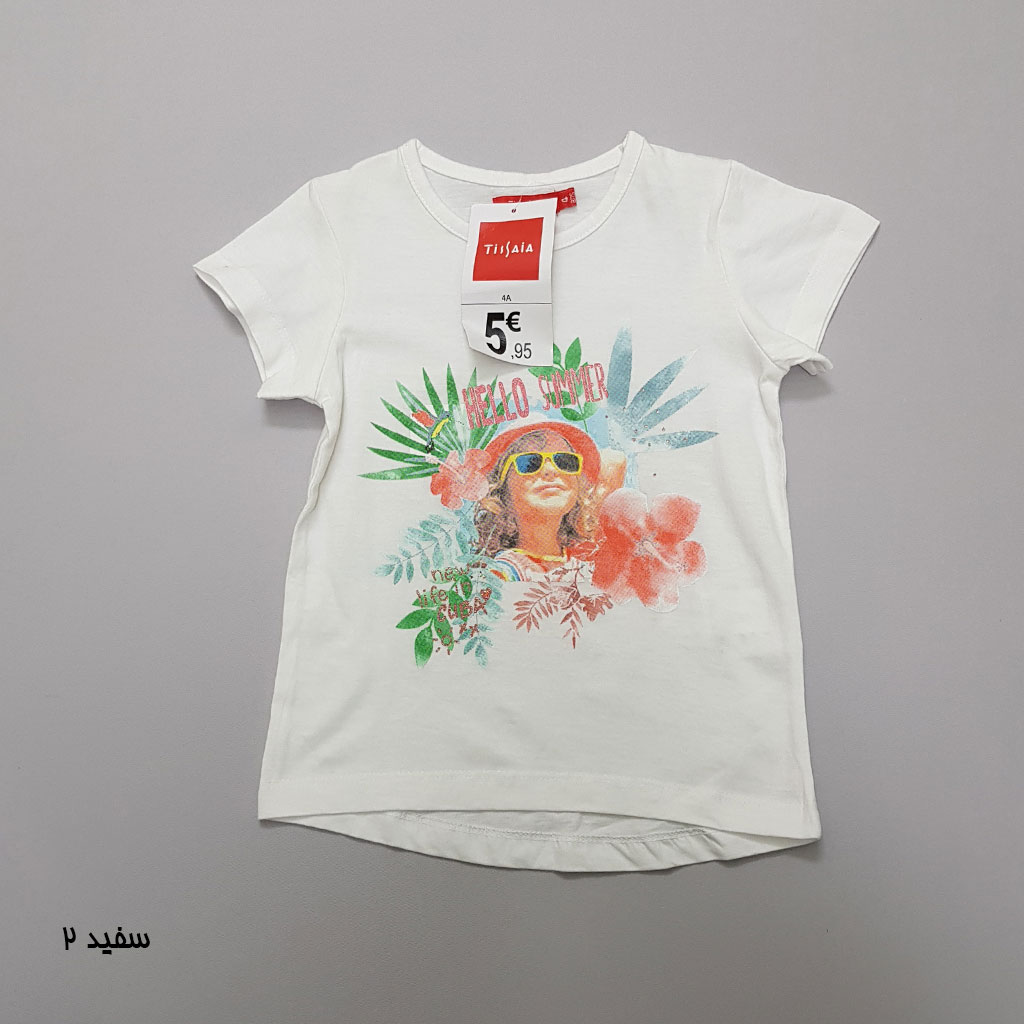 تی شرت دخترانه 27805 سایز 3 تا 10 سال مارک TISAIA