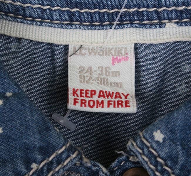 بلوز جینز دخترانه 18856 سایز 6 تا 36 ماه مارک lc walkiki