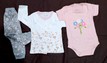 لباس سه تیکه کودک مدل گل بهار  کد 2204038