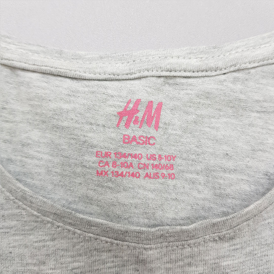 تی شرت دخترانه 28520 سایز 9 تا 14 سال مارک H&M