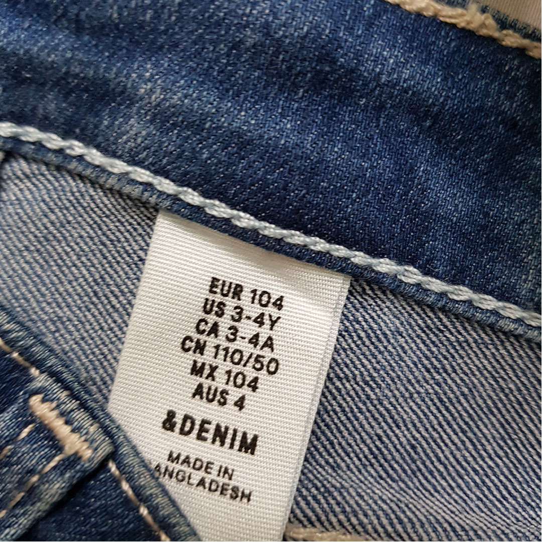 پیشبندار جینز 28527 سایز 1.5 تا 10 سال مارک DENIM